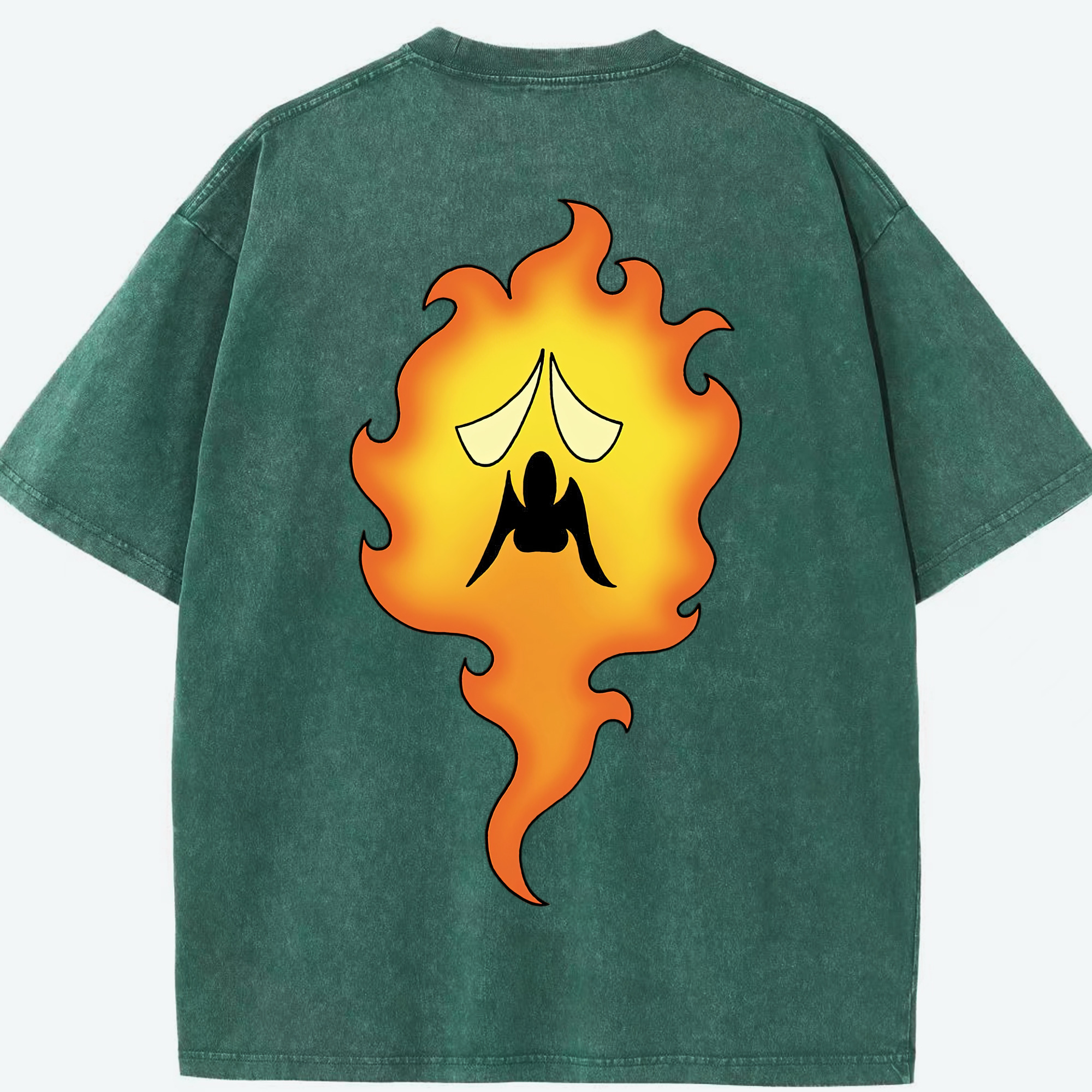 （画像用） ドラゴンクエスト Doragon Kuesuto Dragon Quest 綿100% ヴィンテージ風 半袖Tシャツ（背面プリント）